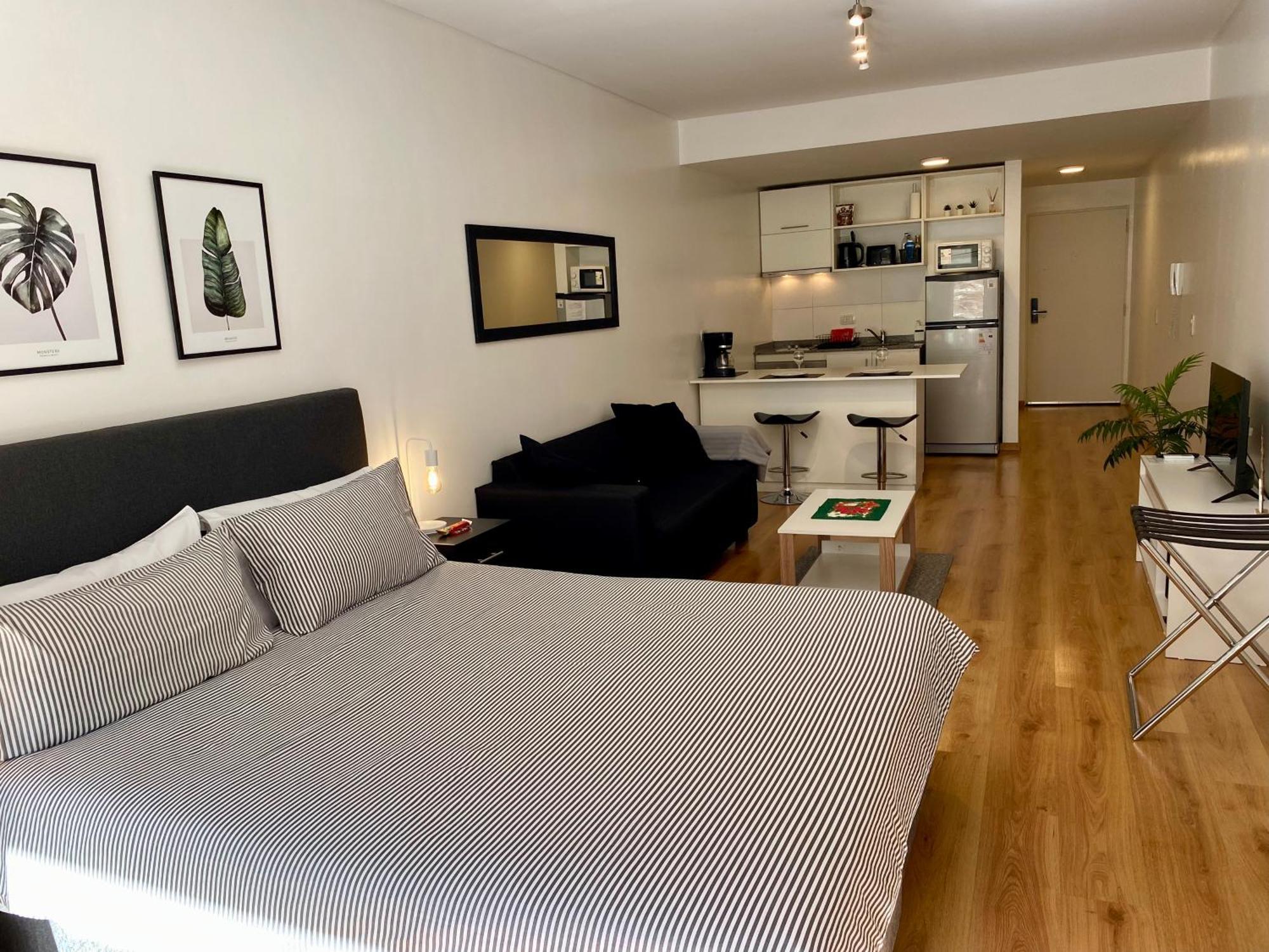 Apartamento Centrico Y Moderno Con Balcon, Piscina, Gimnasio Y Laundry Buenos Aires Kültér fotó